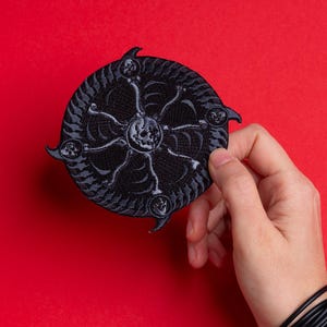 Meat Grinder patch, Medieval Victorian Goth Iron-On Patch