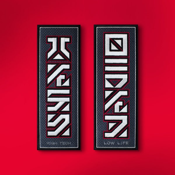 Geborduurde cyberpunk kanji-patch: opstrijkbare anime-cosplay Japanse appliqué