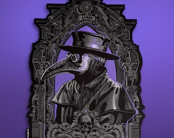 Patch bordado Plague Doctor: Patches góticos para passar nas costas para jaquetas