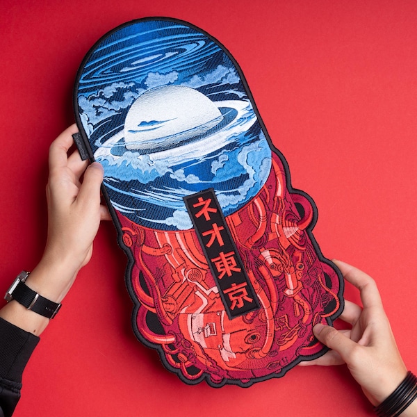 Embroidered Anime Patch: Sci-Fi Cyberpunk Cosplay Back Patches for Jackets