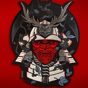 Rücken Aufnäher, Samurai Aufnäher, Kampfjacke Aufnäher, Aufnäher zum Aufbügeln, Motorrad Aufnäher, Japan Krieger Aufnäher, Custom Weste Aufnäher