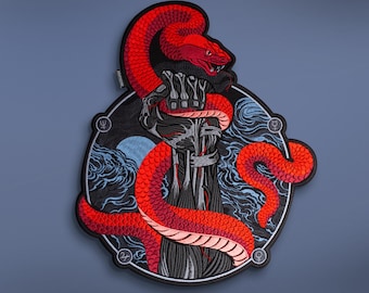 Embroidered Snake Patch