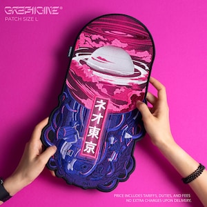 Animepatch: geborduurde cyberpunk-achterpatch