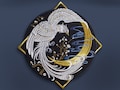 Phoenix Embroidered Back Patch: Japanese Folklore, Iron-On Sew-On Patches for Custom Vest product logo