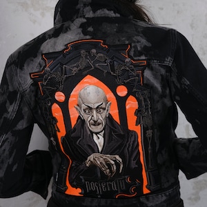 Creepy Halloween Nosferatu Embroidered Patch