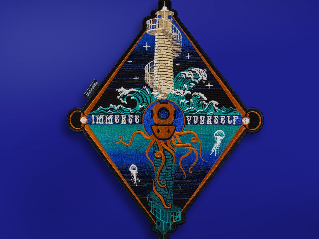 Glow in the Dark Kraken Back Patch - Etsy