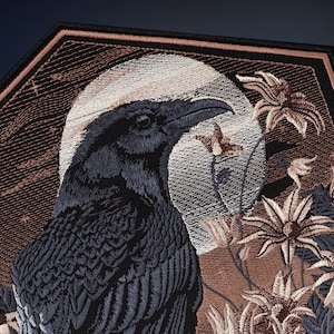 Raven Cottagecore Patch: Skull Dak Academia Goth Wicca Occult ...