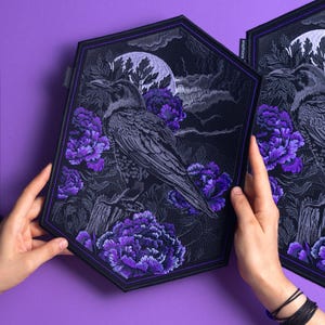 Raven back patch, dark art crow patch, creepy goth nature, patches for jackets, occult patch, whimsigoth, goth witch patch, metal vest
