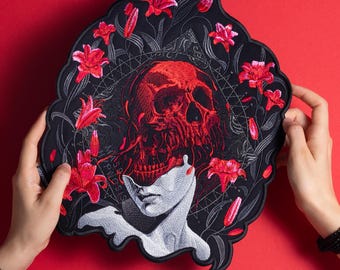Skull Patch, Mass Hypnosis Embroidered Back Patch