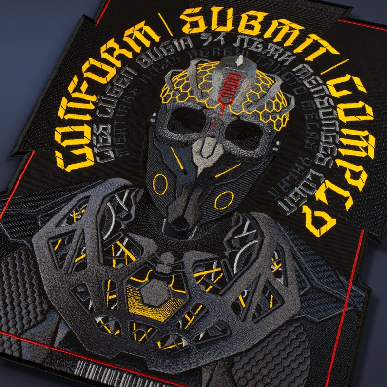 Cyberpunk Embroidered Back Patch: Dystopian Apocalyptic Iron-on Sew-on ...