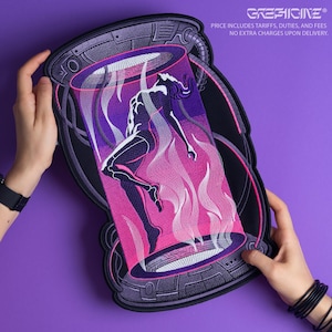 Anime Patch: Major in Chamber Cyberpunk Embroidered Back Patch for Jacket