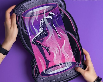 Anime Patch: Major in Chamber Cyberpunk Embroidered Back Patch for Jacket