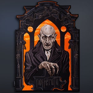 back patch, halloween patches, Nosferatu horror movie patch for custom vest, goth patch, dark art patch, Dracula patch, battle jacket patch