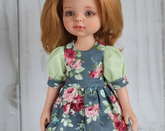 Floral Dress with Sleeves for Paola Reina 12.5" Doll