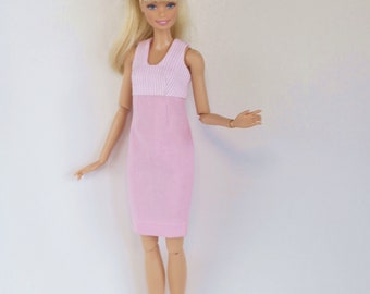 Vestido rosa para muñeca de moda de 12 pulgadas
