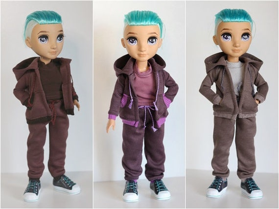 Survêtement de poupée couleur turquoise Outfit pour garçon Rainbow