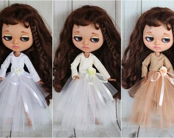 Wedding Blythe doll dress, Clothes for Blythe