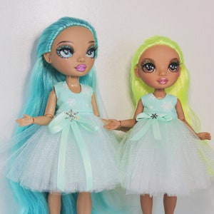 Fluffy Dress for Rainbow High Doll: Blythe Doll Clothes