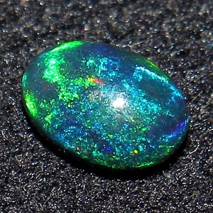 7x5mm Opal - Natural Black Ethiopian Fire opal- Black Opal - Welo fire opal - October birthstone - Opal Stone- Opal Cabochon - Loose Opal