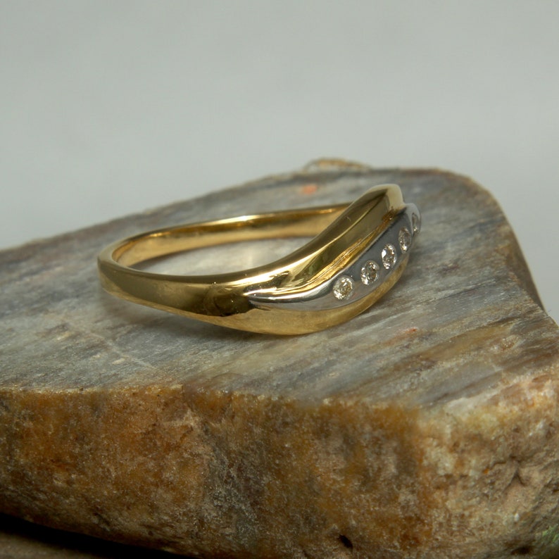 Diamond Ring-Diamond Gold Band-Gold Wedding Band-Designer Band-14 K Gold Band-Diamond Gold Band-Wedding Gold Ring-Gold Band-Gemstone Band