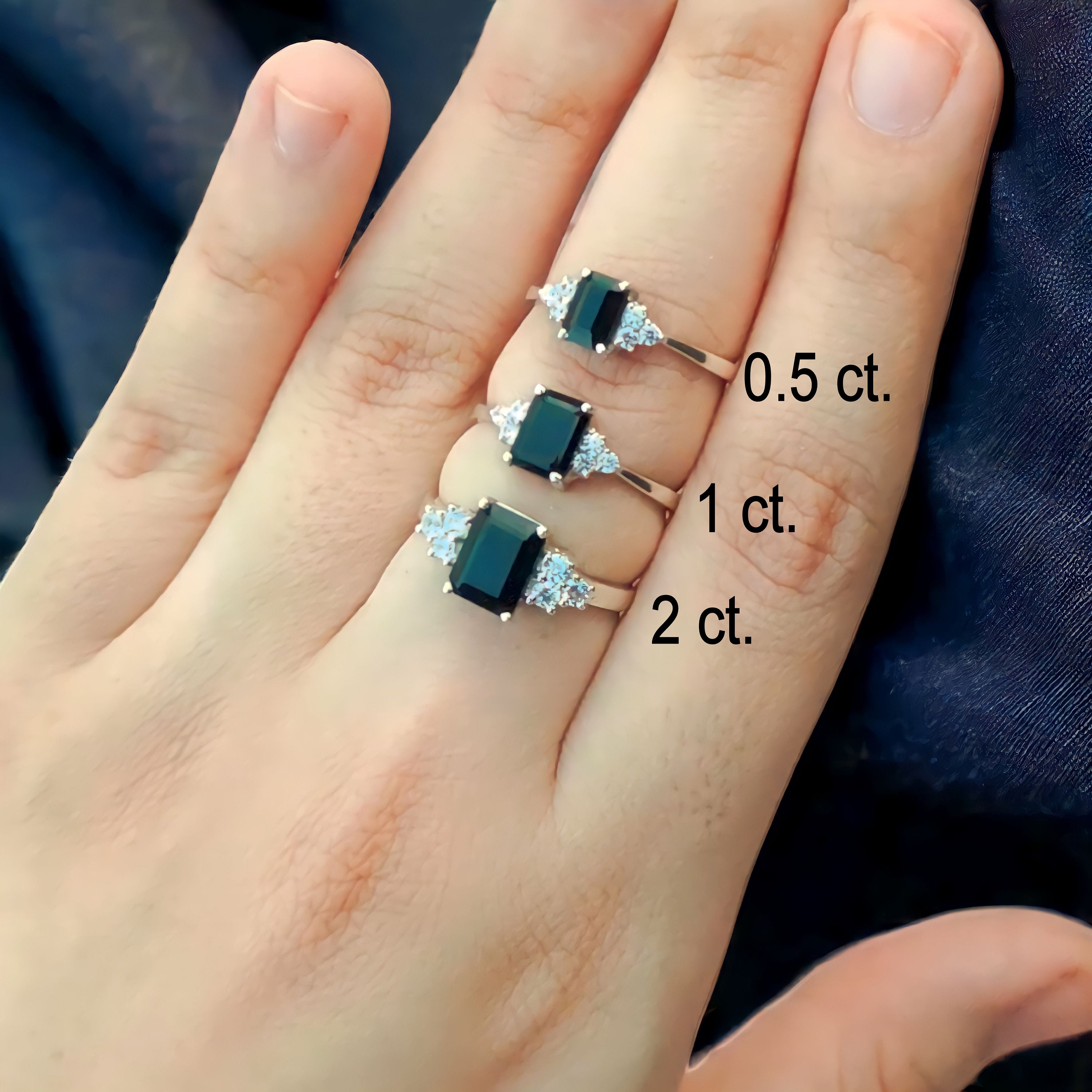 e.m. イーエム オニキス シルバーリング 8.5号 - メルカリ