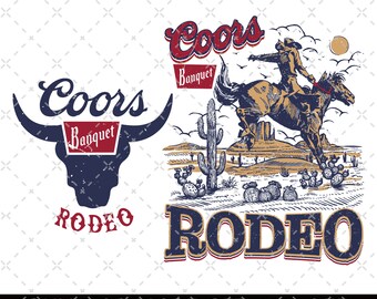 Coors Banquet Rodeo Png, Coors Png, Country Western Png, Original Coors Cowboy, Western Rodeo, Coors Beer Western Png, Vintage Cowboy Png