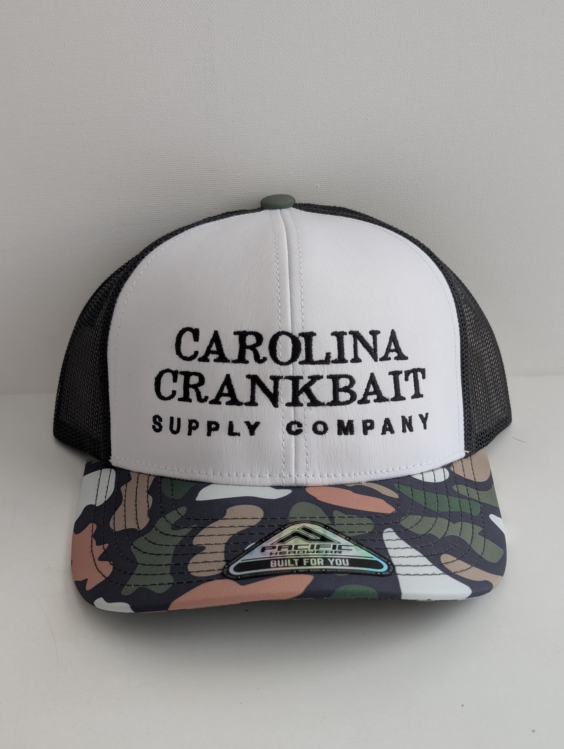 Carolina Crankbait Supply Co Pro Model Bayou Camo/ White Lt Charcoal Hat - Black Stitch