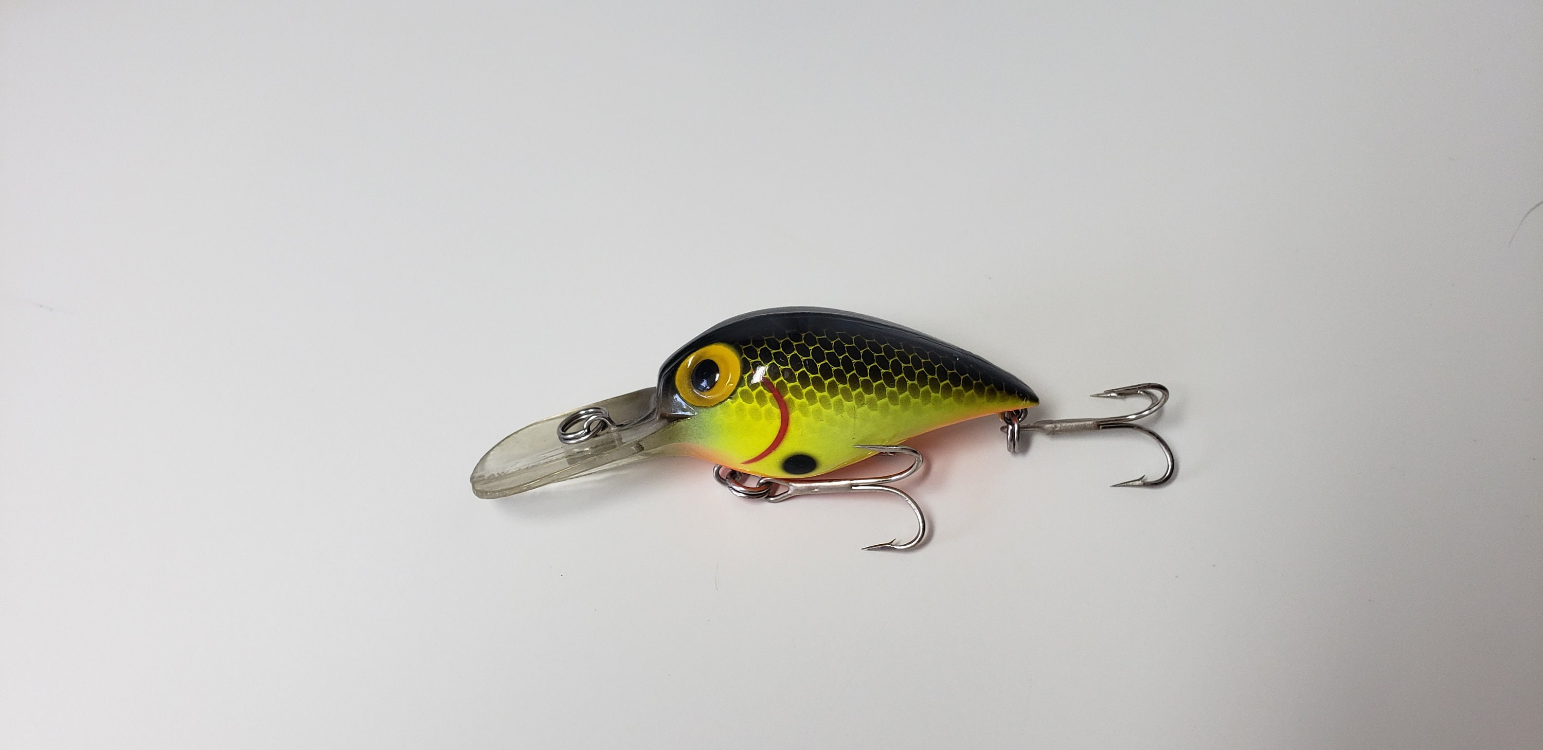 Pre-rapala Wiggle Wart Magnum Chartreuse Black Mesh Back and