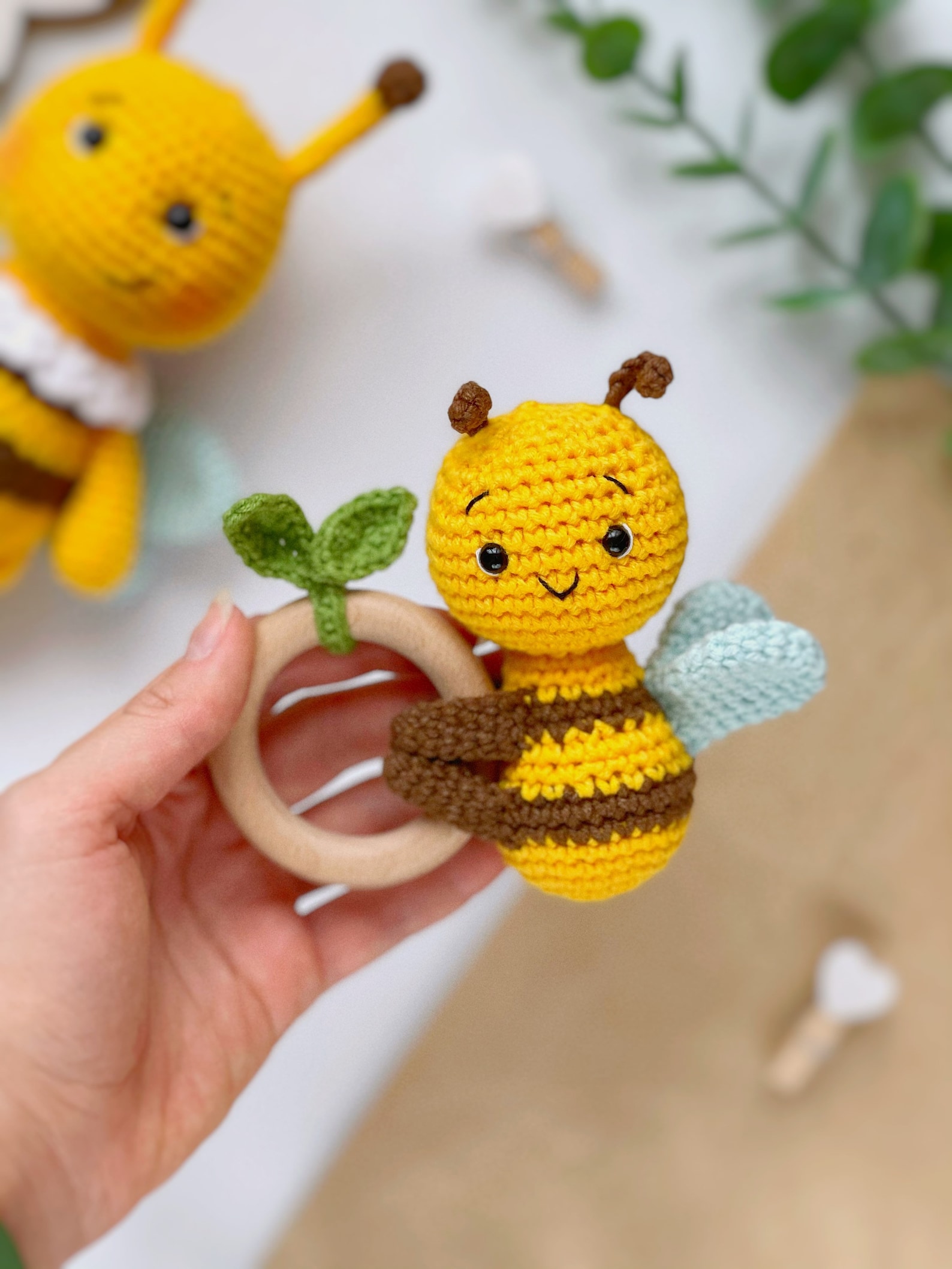CROCHET PATTERN bee rattle crochet baby rattle bumblebee Etsy