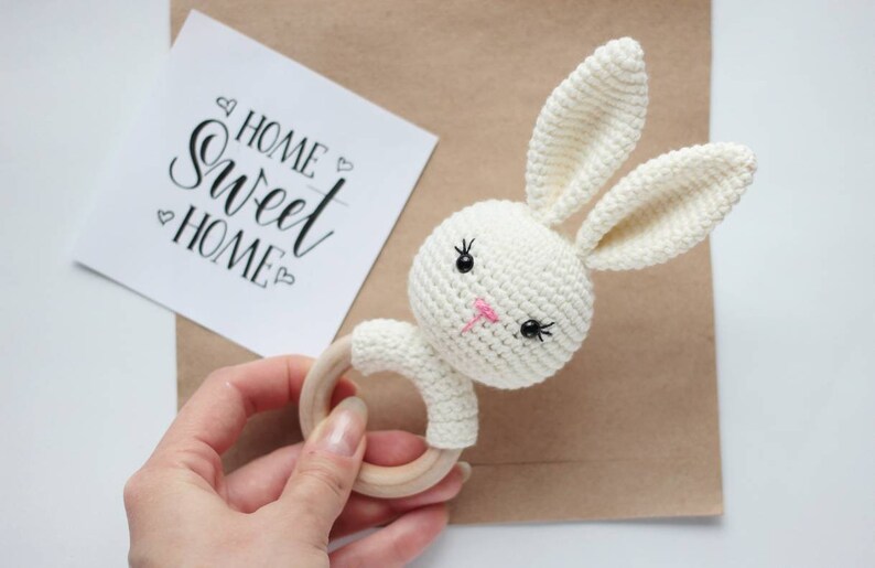 CROCHET PATTERN bunny rattle crochet baby rattle rabbit Etsy
