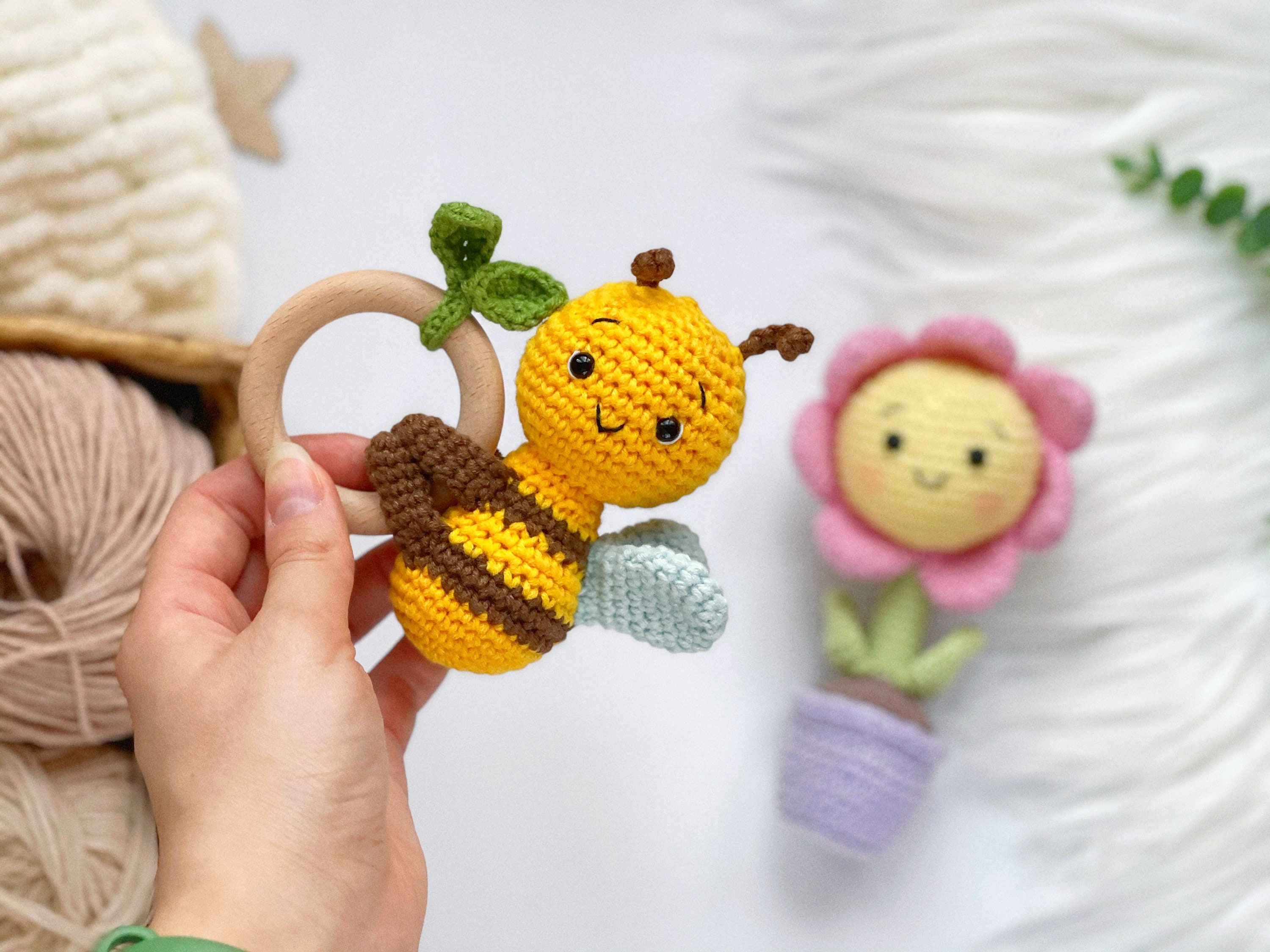 CROCHET PATTERN Bee Rattle Crochet Baby Rattle Bumblebee | Etsy