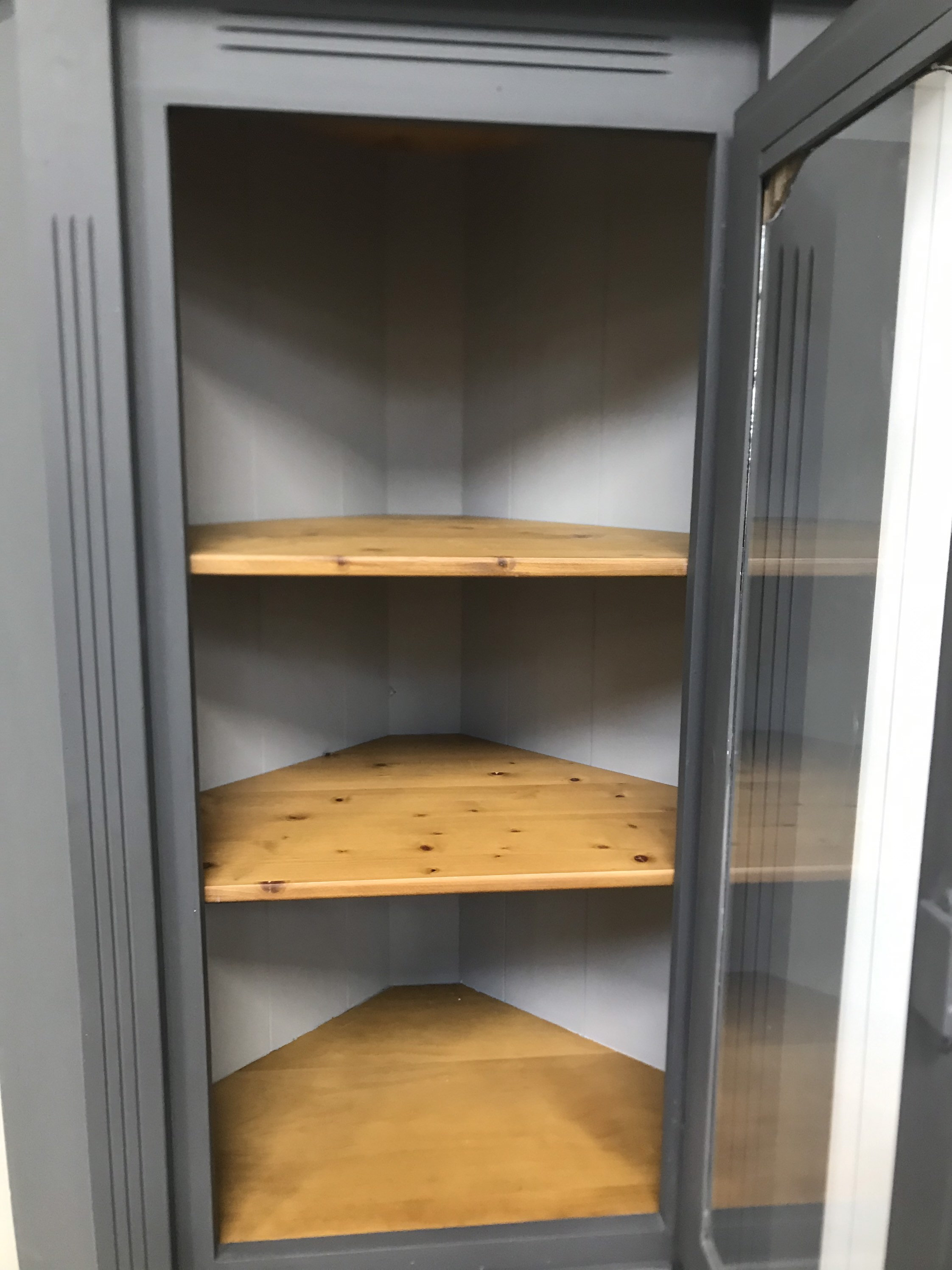 Vintage Shabby Brocante Eckschrank Eckvitrine Küchenschrank | Etsy