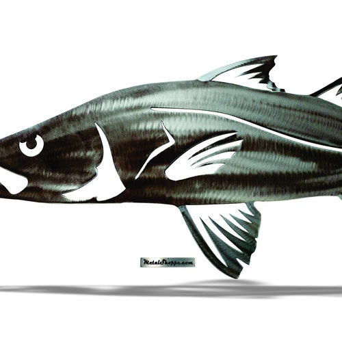 Snook Metal Wall Art Art Metal Fish Art Metal Wall Art Home Etsy
