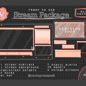 Twitch Streaming Pink Twinkle Package | Vaporwave | Pixel | Overlay | Sparkle | Aesthetic | Stars