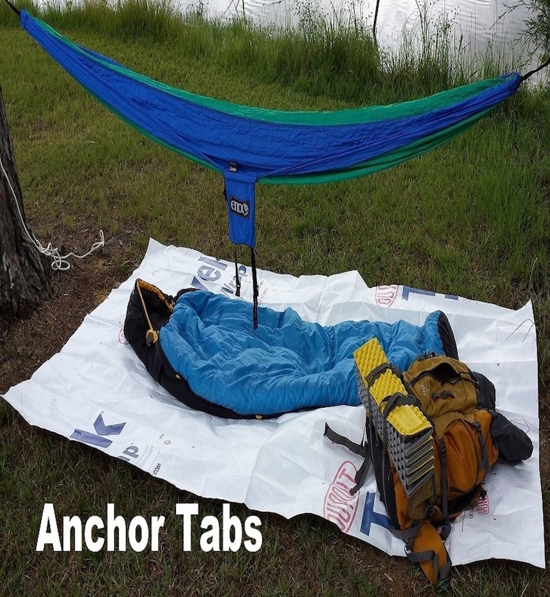 8 X 5 Ft. Tyvek Tarp Ground Sheet Tent Footprint W/ 6 Tyvek Self