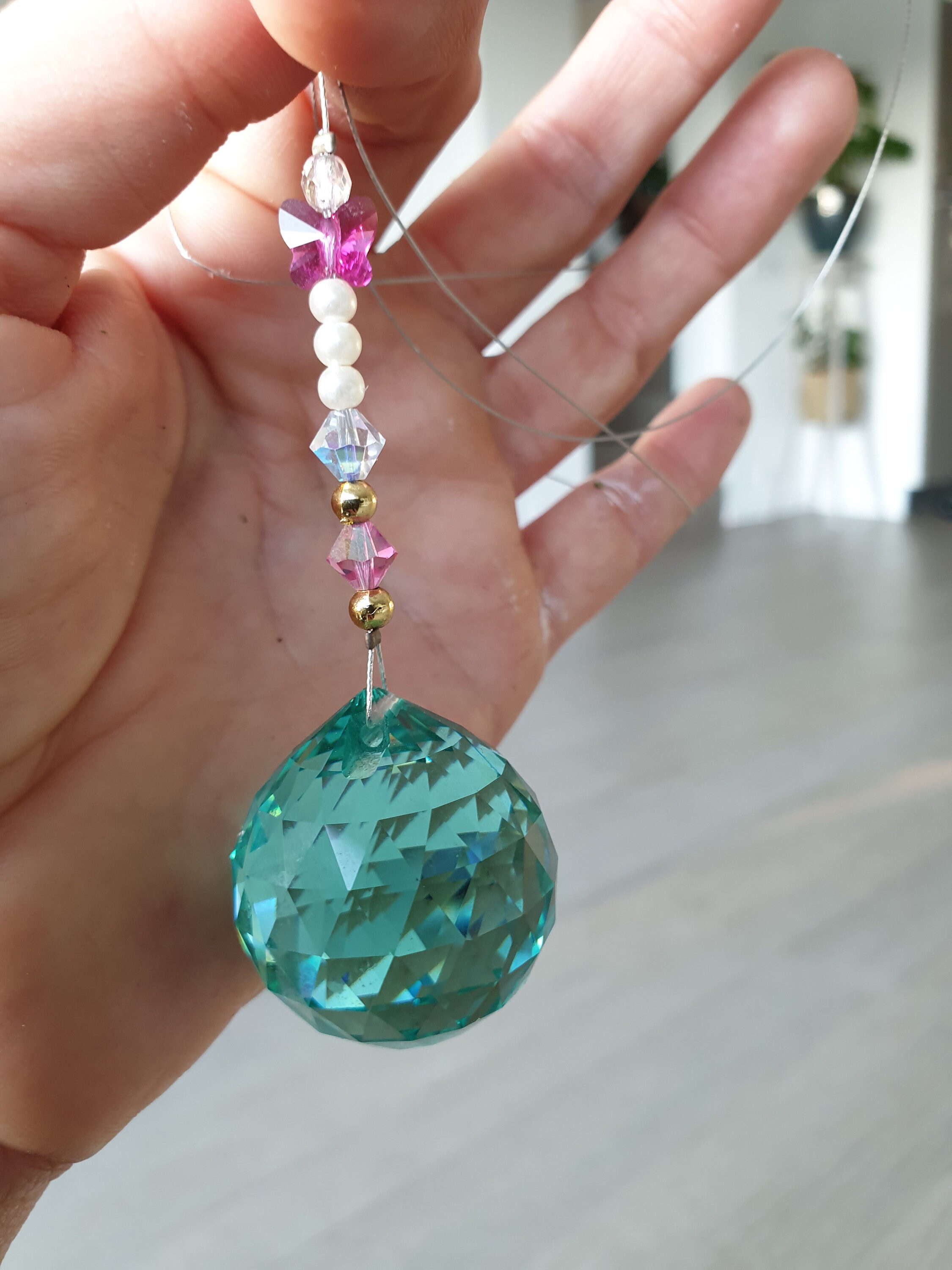 Decoration Boule de Cristal à Suspendre Feng Shui