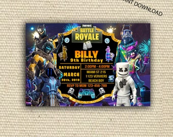 Fortnite Birthday Card Printable Free