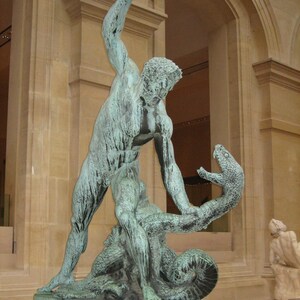 Hercules Fighting Snake Louvre Print