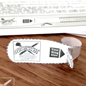 How to measure your ring size - PDF - Ring Size Finder - Printable Ring Sizer - digital Download - Ring Size Chart - Instant
