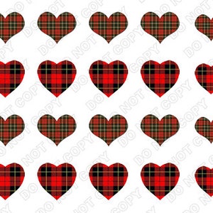 Plaid Heart Valentine nail art, Lips Nail Art, Love Nail Art, Valentines day Nails, Tartan heart nail art, plaid hearts