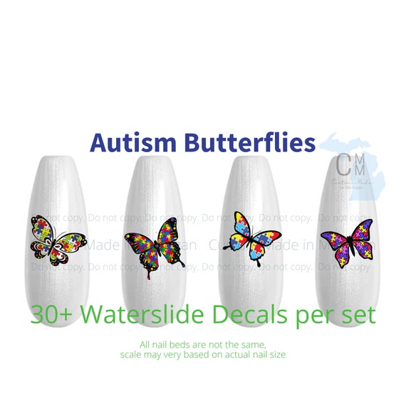 Autism Awareness Superman Style Logo Nail Decals (Clear Vinyl - Cut, Peel,  & Stick) : Amazon.in: Beauty