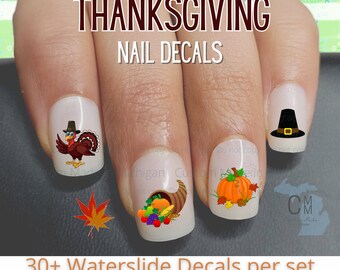 Thanksgiving Snoopy Nail Art Decals - Etsy