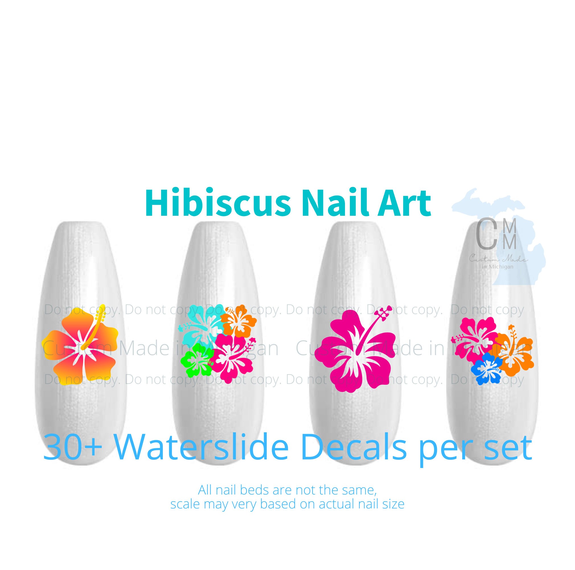 Hawaiian Nails - Etsy