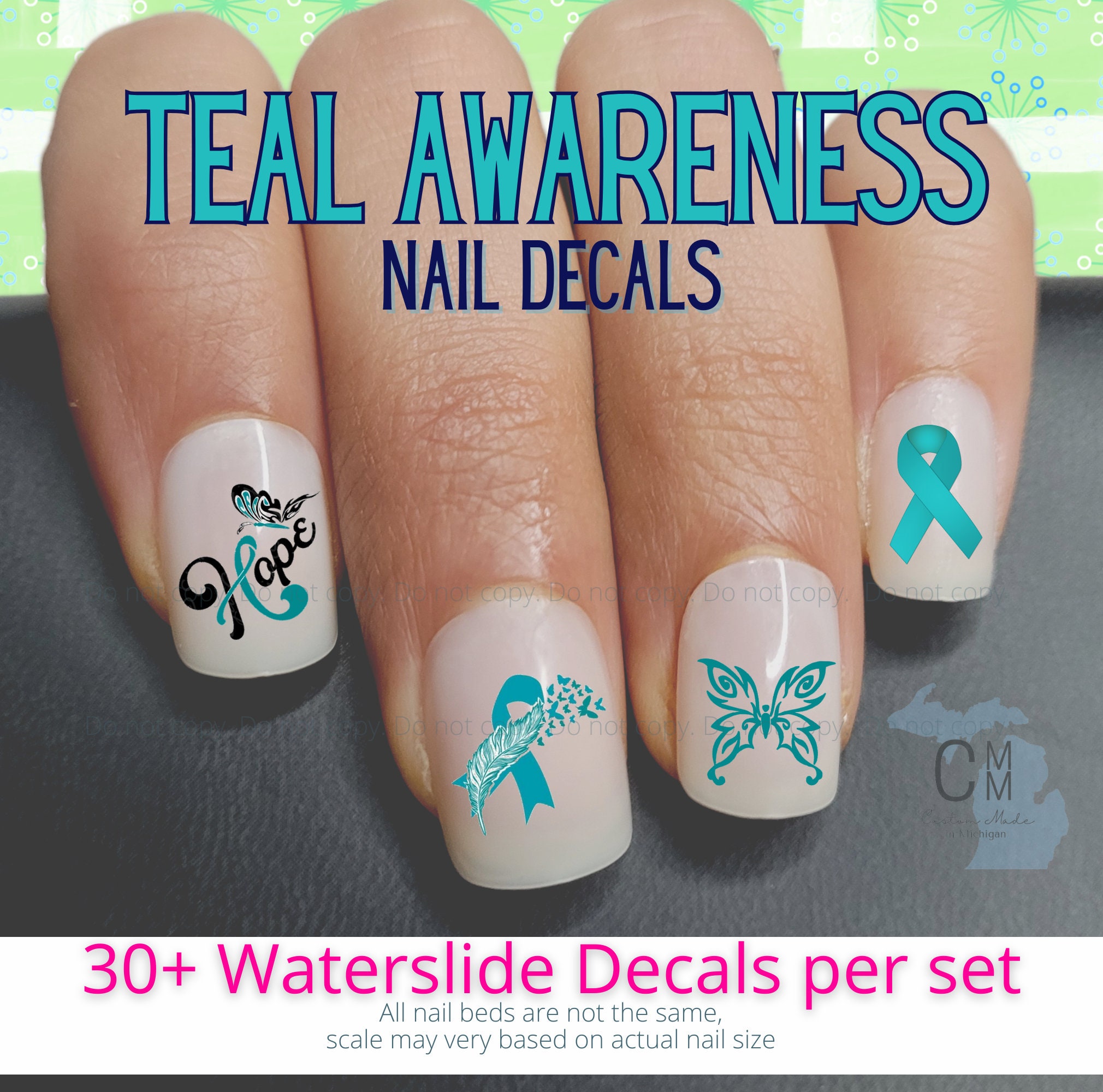 cancer design nails