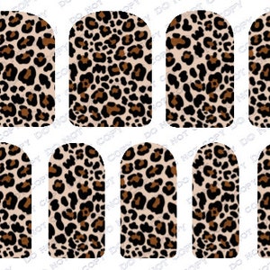 Leopard Print nail wrap, Cheetah Nail Art, Leopard Print nail tips, Cheetah Spot Nails
