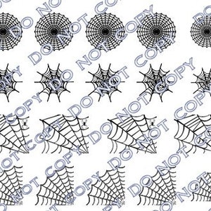 Spider Web Halloween Nail Art, Spider Web Nail Decals, Halloween Nail