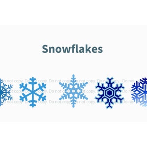 Blue Snowflake Nail Decals featuring cute Snowflake Nail Art, Blue Snowflake, Holiday Nail Art, Christmas Nail Decal, Nail Decal