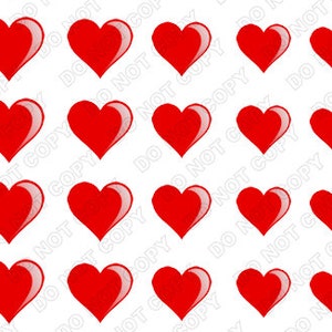 Red Heart Valentine nail art, Red Heart Nail Art, Love Nail Art, Valentines day Nails, Waterslide Nail Decals Transfers
