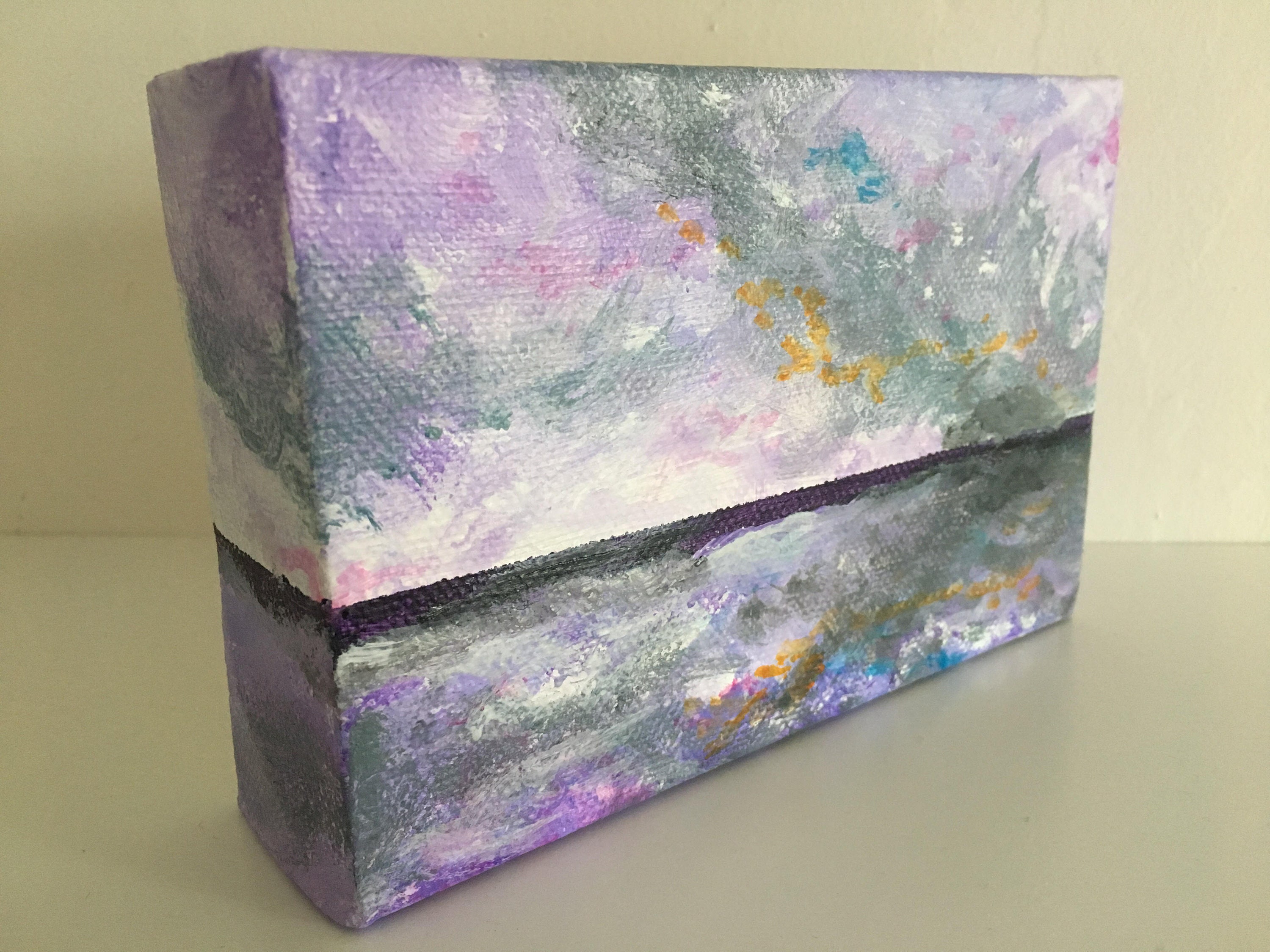 Original Painting Painting on Canvas Box Canvas Landscape Etsy UK