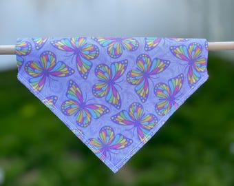 Dog Bandana Over the Collar Slip On Patterned Dog Scarf Cute Pet Accessory Handmade Dog Gift